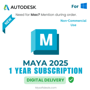 Autodesk Maya 2025 subscription license – 3D animation software