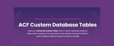 ACF Custom Database Tables GPL