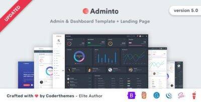 Adminto GPL –Admin Dashboard Template