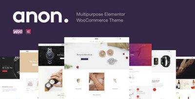 Anon Theme GPL –Multipurpose Elementor WooCommerce Websites