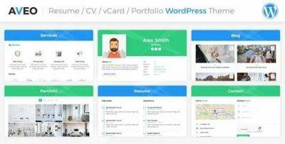 Aveo WordPress CV/Resume Theme GPL