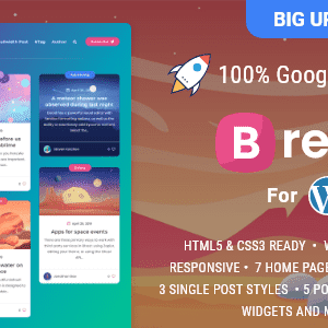 Breek Theme GPL –Minimal Masonry Theme for WordPress