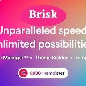 Brisk Theme GPL –Multi-Purpose Elementor WordPress Websites