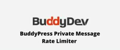 BuddyPress Private Message Rate Limiter GPL