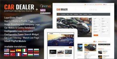Car Dealer Automotive Theme GPL –Responsive WordPress Websites