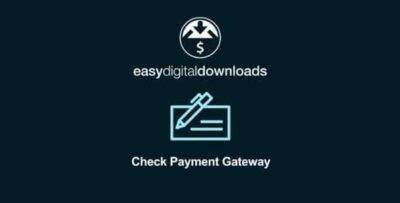 Easy Digital Downloads Check Payment Gateway