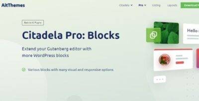 Citadela Blocks GPL –Block-based premium WordPress plugins for Gutenberg