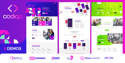 Codiqa Theme GPL –Software, App & Digital
