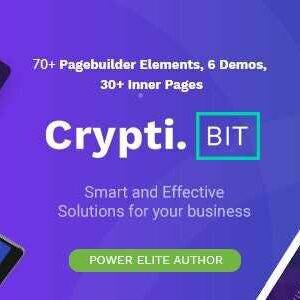 CryptiBIT Theme GPL –Technology, Cryptocurrency, ICO/IEO Landing Page WP Theme