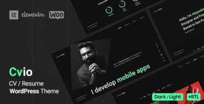 Cvio CV Resume Theme GPL –Resume WordPress Websites