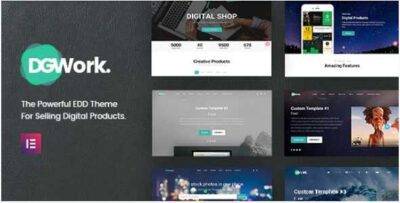 DGWork Theme GPL –Responsive Digital Shop & Market Easy Digital Downloads
