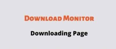 Download Monitor Downloading Page GPL