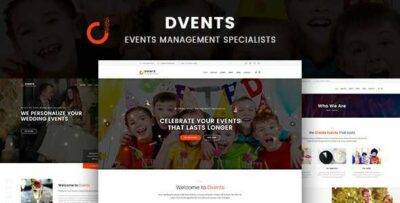 Dvents Theme GPL –Events Management Companies and Agencies WP Websites