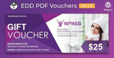 Easy Digital Downloads PDF Vouchers Addon