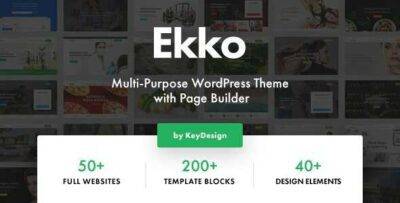 Ekko Theme GPL –Multi-Purpose WordPress Websites with Page Builder