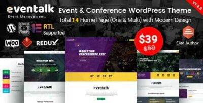 EvenTalk Theme GPL –Event Conference WordPress Theme