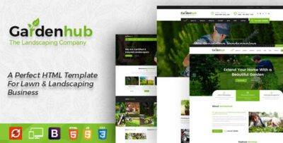 Garden HUB Theme GPL –Lawn & Landscaping WordPress Websites