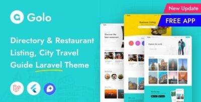 Golo Theme GPL –Directory & Listing, City Travel Guide Websites