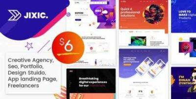 Jixic Theme GPL –Creative Portfolio & Agency WordPress Theme