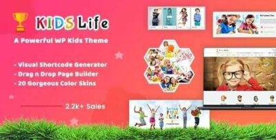 Kids Life Theme GPL –Children School WordPress Theme