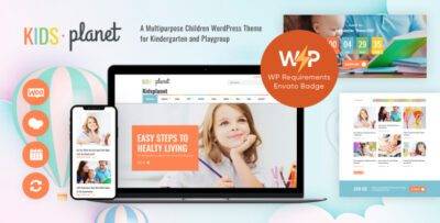 Kids Planet Theme GPL –A Multipurpose Children WP Theme for Kindergarten and Playgroup