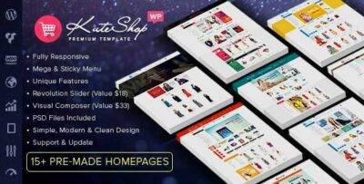KuteShop Theme GPL –Fashion, Electronics & Marketplace Elementor WooCommerce Websites
