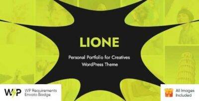 Lione Theme GPL –Personal Portfolio for Creatives WordPress Websites