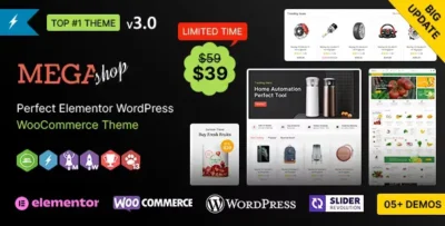 Mega Shop Theme GPL –WooCommerce Responsive Theme