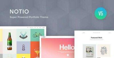 Notio Theme GPL –Creative Portfolio WordPress Websites
