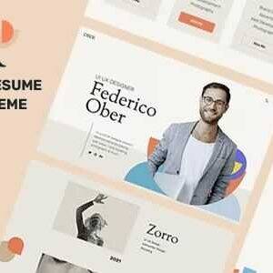 Ober Theme GPL –CV Resume WordPress Theme
