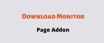 Download Monitor Page Addon Extension GPL