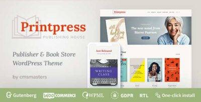 Printpress Theme GPL –Book Publishing WordPress Theme