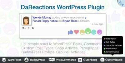 Reactions WordPress Plugin GPL