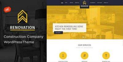 Renovation Theme GPL –Construction Company Theme