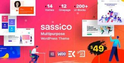 Sassico Theme GPL –Multipurpose Saas Startup Agency WordPress Websites