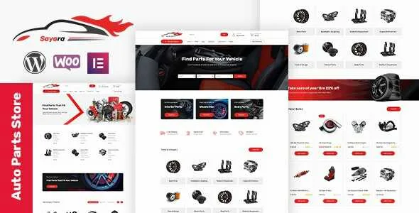 Sayara Theme GPL –Auto Parts Store WooCommerce WordPress Websites