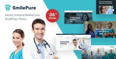 SmilePure Theme GPL –Dental & Medical Care WordPress Websites