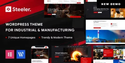 Steeler Theme GPL –Industrial & Manufacturing WordPress Theme
