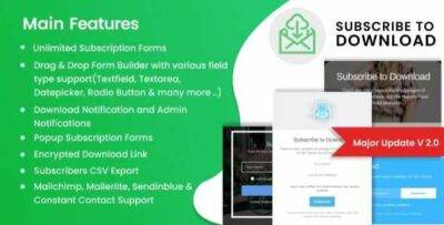 Subscribe to Download GPL –An advanced subscription plugin for WordPress