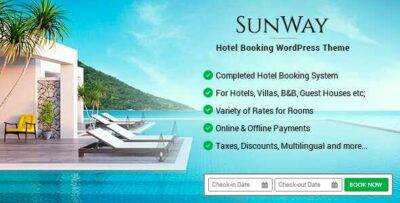 Sunway Theme GPL –Hotel Booking WordPress Websites
