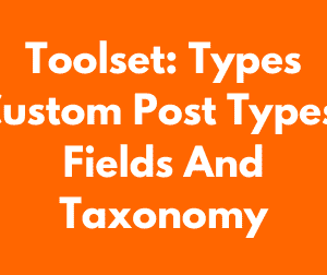 Toolset Types GPL –Custom Post Types, Fields And Taxonomy