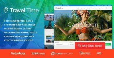 Travel Time Theme GPL –Tour and Hotel WordPress Theme
