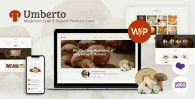 Umberto Theme GPL –Mushroom Farm & Organic Products Store WordPress Theme