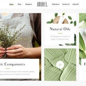 Umbriel Theme GPL –eCommerce theme for organic cosmetics and perfumes