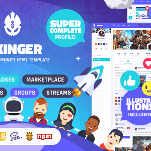 Vikinger Theme GPL –BuddyPress and GamiPress Social Community