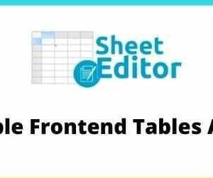 WP Sheet Editor Editable Frontend Tables