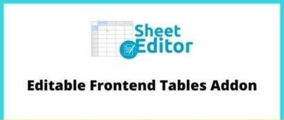 WP Sheet Editor Editable Frontend Tables