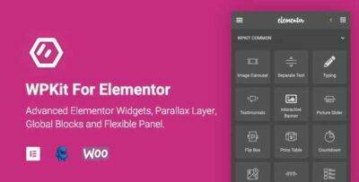 WPKit For Elementor GPL –Advanced Elementor Widgets Collection & Parallax Layer