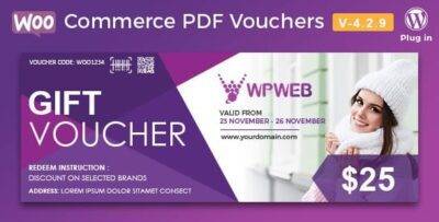 WooCommerce PDF Vouchers Extension GPL |Codecanyon