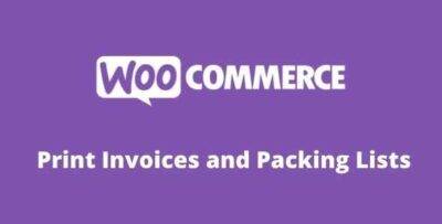 WooCommerce Print Invoices and Packing Lists